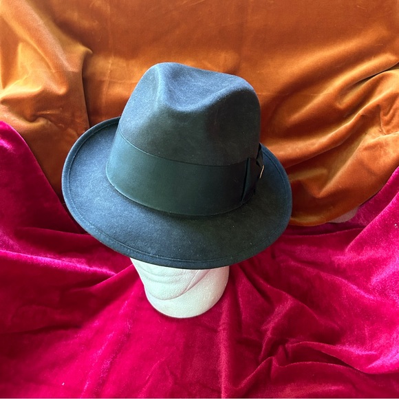 VINTAGE AUTHENTIC ROYAL STETSON BLACK FEDORA - Picture 2 of 7